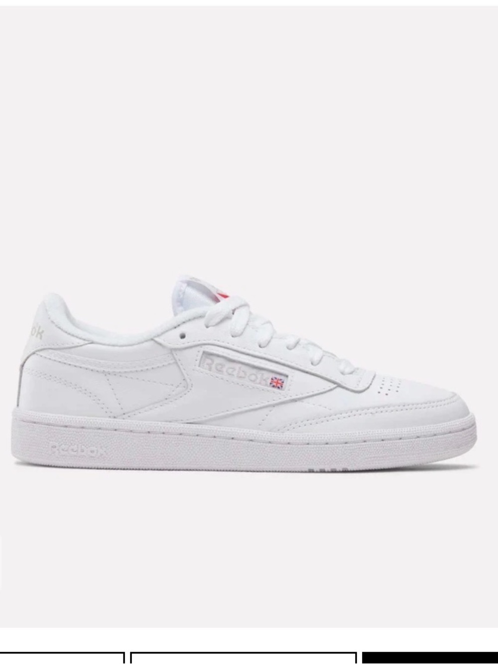 Reebok Kids' White Leather Low-Top Sneakers